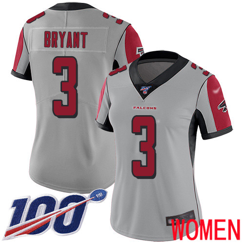 Atlanta Falcons Limited Silver Women Matt Bryant Jersey NFL Football #3 100th Season Inverted Legend